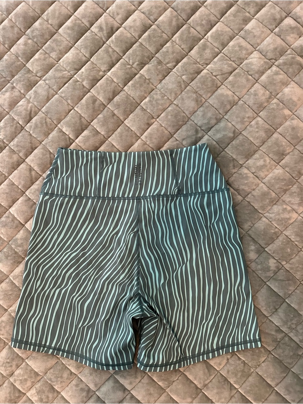 Spiritual Gangster Teal Wave Workout shorts - Picture 2 of 5